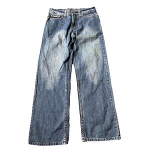 Flypaper Men's Jeans Blue Relaxed Straight Baggy Denim 30x30